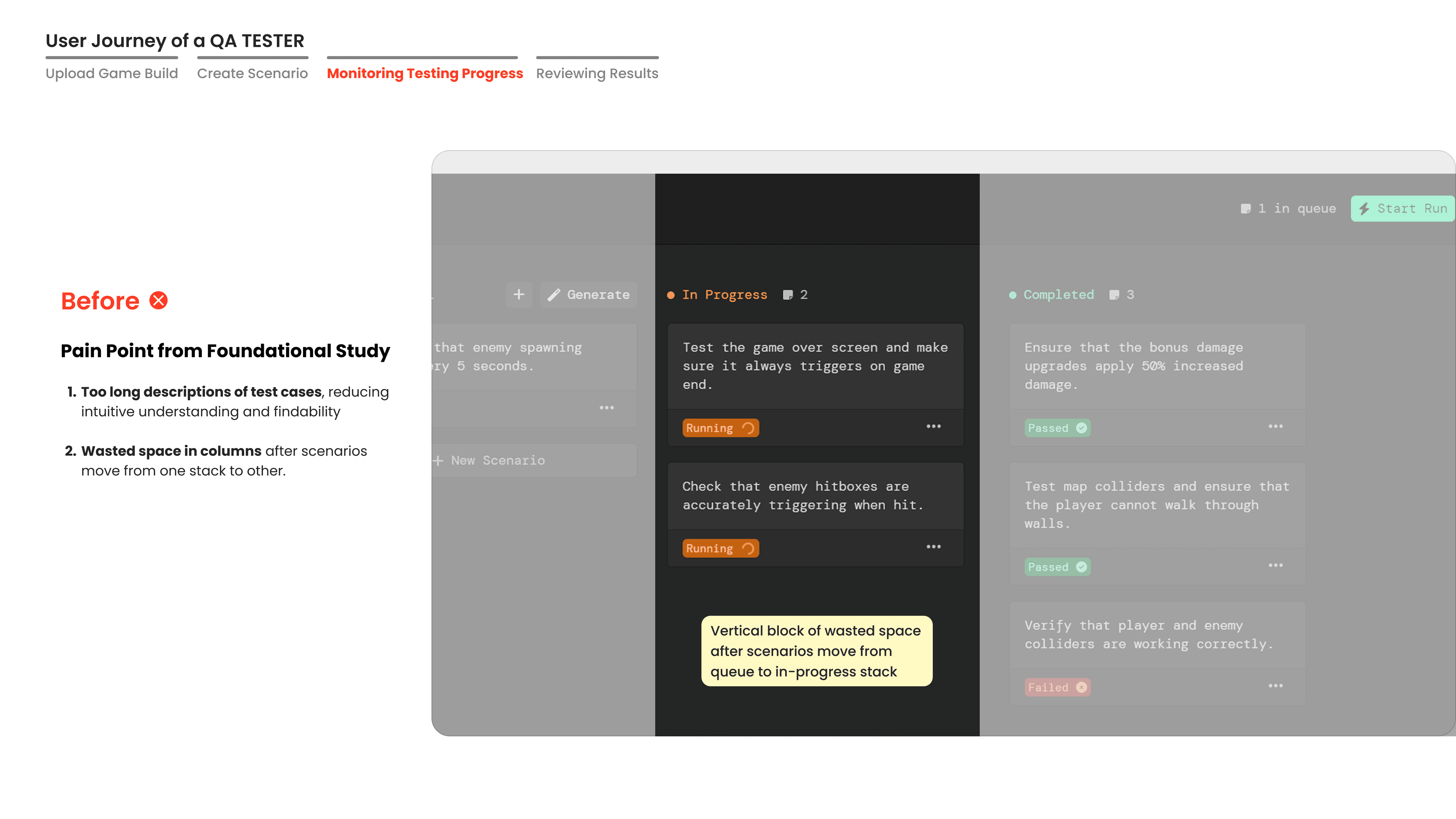 Monitoring Progress — Before