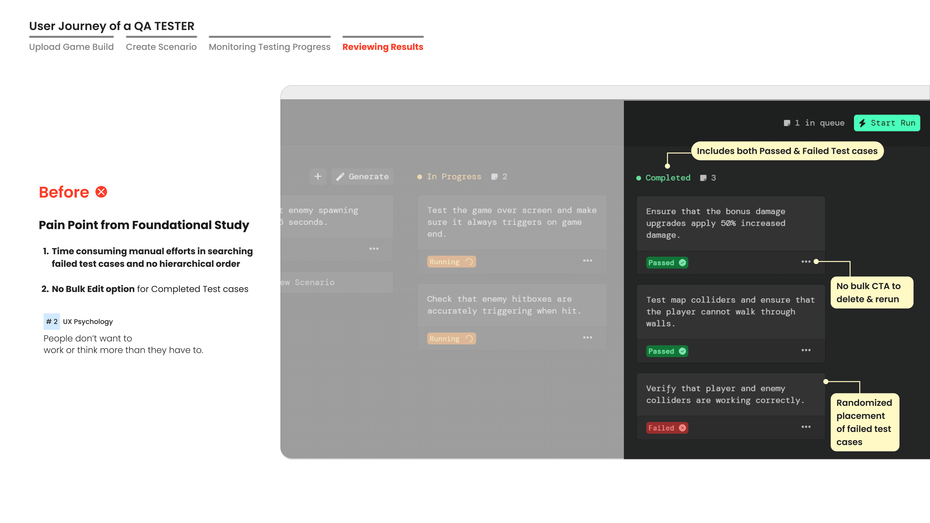 Reviewing Results — Before