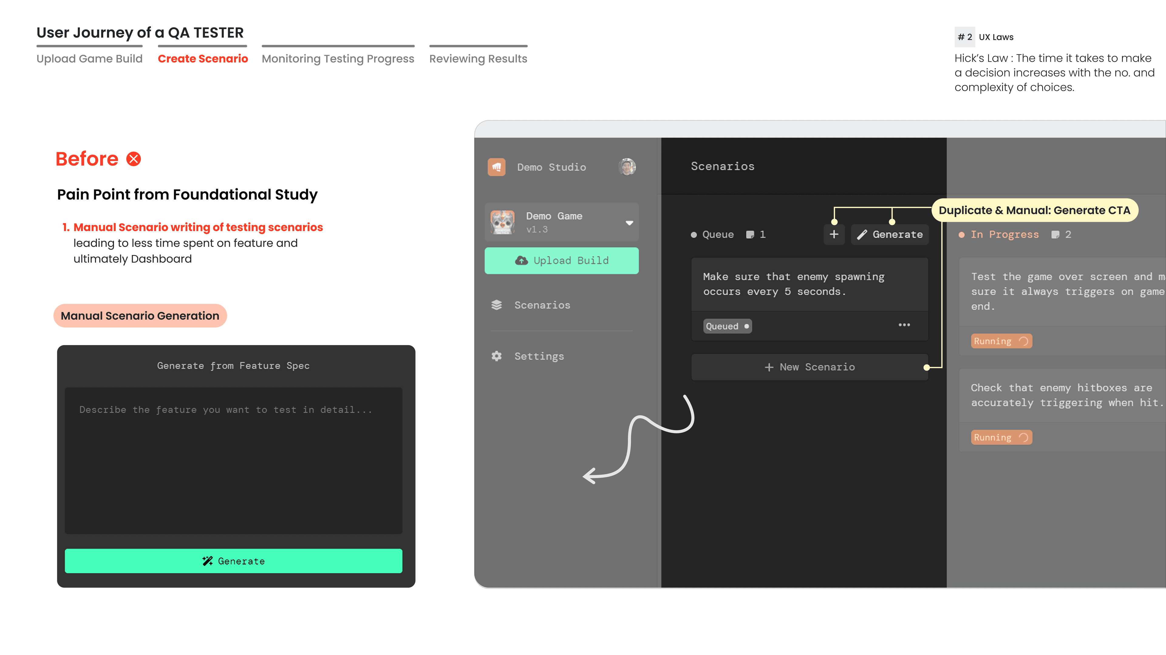 Create Scenario — Before
